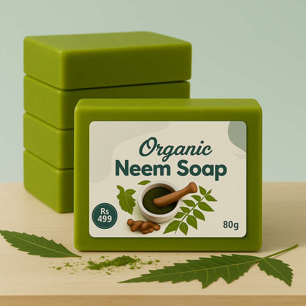 Organic Neem Soap for Acne - 100% Chemical-Free & Natural Formula for Clear Skin Organic soap hub