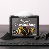 Homemade Organic Charcoal Soap - For Oily Skin & Blackhead Removal.