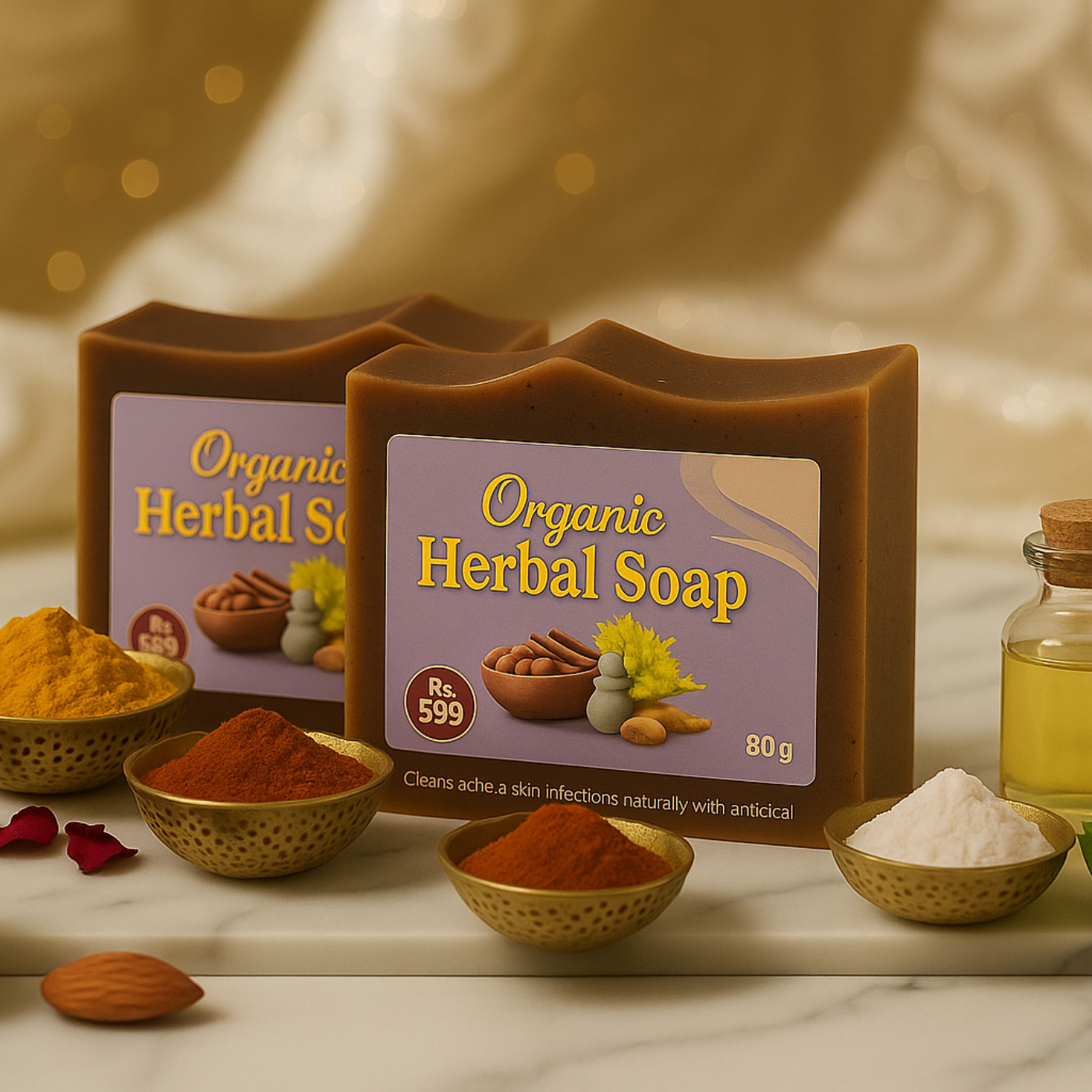 Pre-Bridal Skin Care Soap | Herbal Ubtan & Multani Mitti Soap for Natural Glow.
