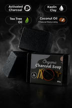Homemade Organic Charcoal Soap - For Oily Skin & Blackhead Removal.